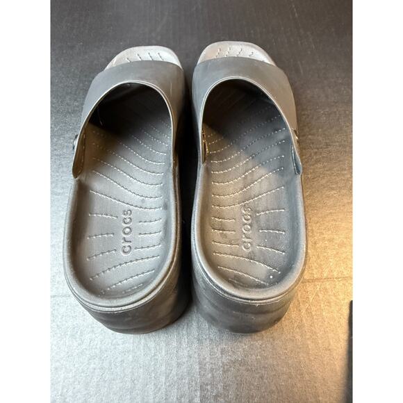Crocs Skyline Platform Slide Slip On Sandals in Black Women’s Size 8 - Picture 5 of 8